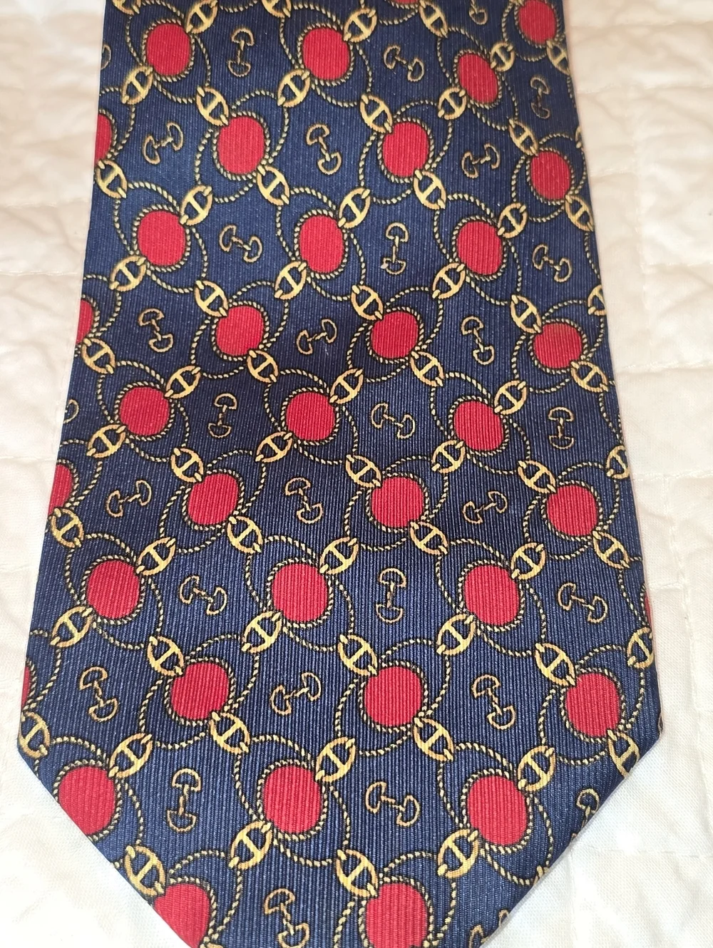 Nina Ricci Vintage 100% Silk Handmade Necktie